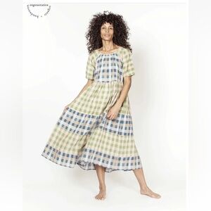 COPY - Ace & Jig Plaid Maxi Dress in Green and Blue